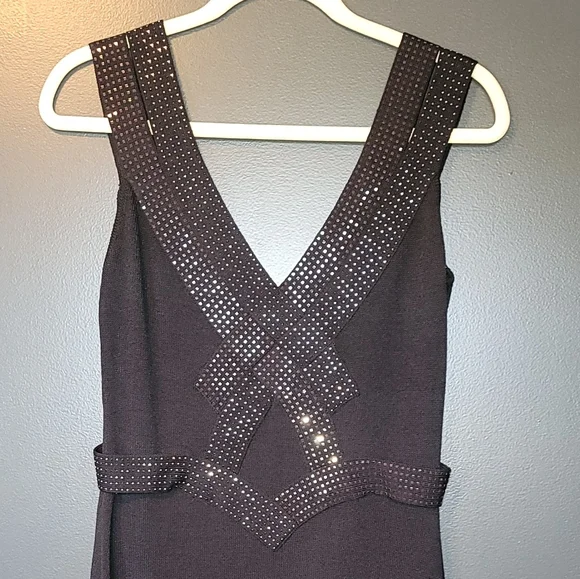 ST JOHN Evening studded cocktail dress - Picture 2 of 11